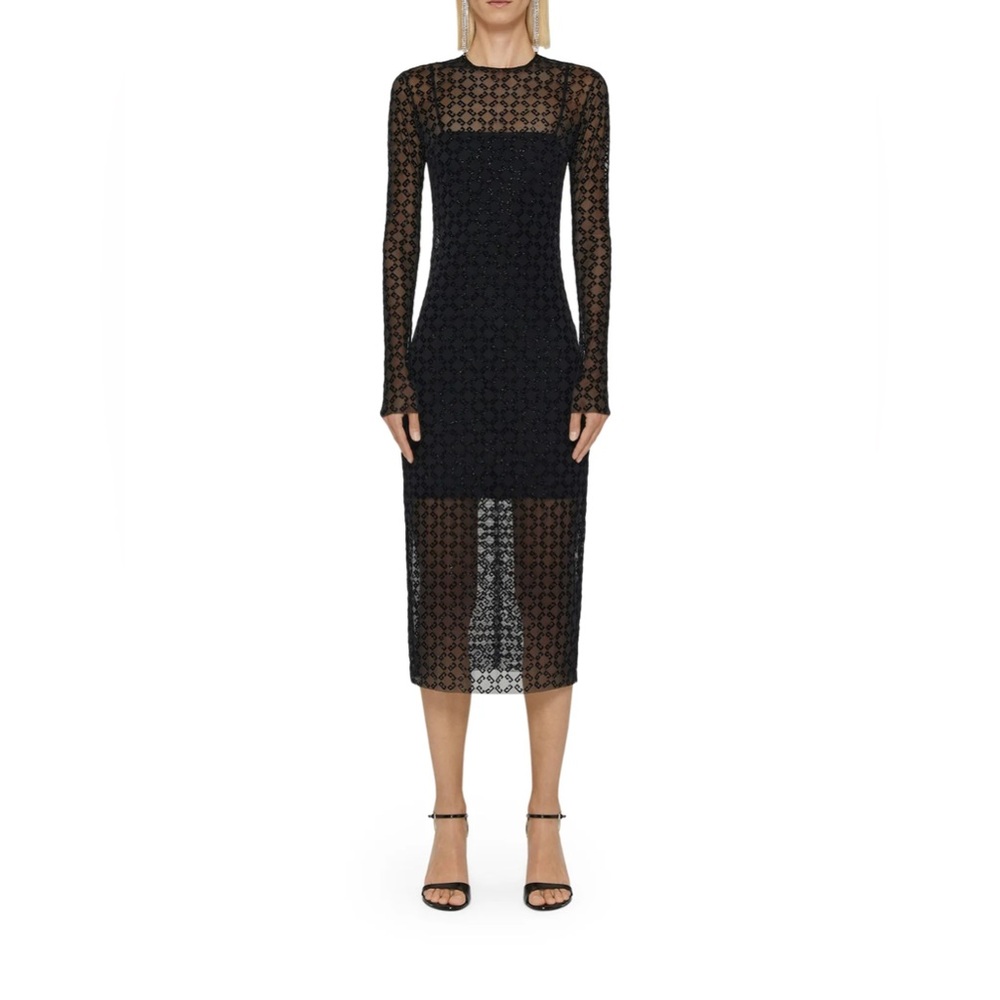 Givenchy Black Lace Midi Dress
